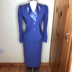 Vintage Rimini Two Piece Purple Skirt Suit